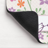 Chic Floral Pattern Design Monogram Muismat (Hoek)