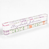 Chic Floral Pattern Design Monogram Naambordje