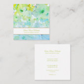 *~* Chic Floral Pattern Girly Beauty Popular Spa Vierkante Visitekaartje (Voorkant / Achterkant)