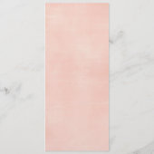 Chic Floral Peach Gold-menukaart Menu (Achterkant)