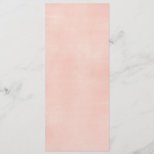 Chic Floral Peach Gold-menukaart Menu (Achterkant)