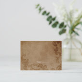 Chic Floral Peacock Rustic Wedding Party Plaatskaartje (Staand voorkant)