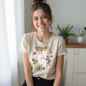 Chic Floral Peonies Roos Blossom Afstuderen Tri-Blend Shirt