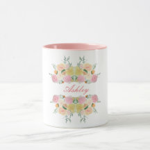 Chic floral peony rozen gepersonaliseerd cadeau