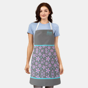 Chic Floral Personalized Apron Schort