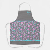 Chic Floral Personalized Apron Schort (Voorkant)