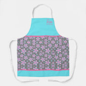 Chic Floral Personalized Apron Schort (Voorkant)