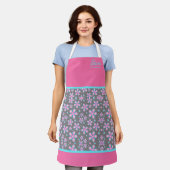 Chic Floral Personalized Apron Schort (Gedragen)