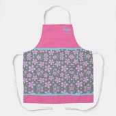 Chic Floral Personalized Apron Schort (Voorkant)