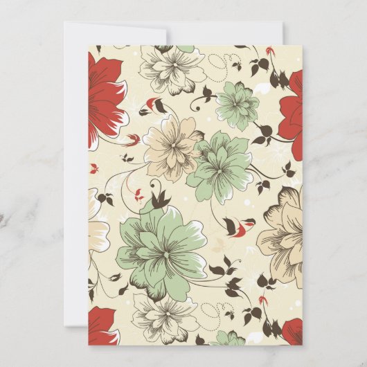 Chic Floral Pet, Graduation Party Invitation Aankondiging (Achterkant)