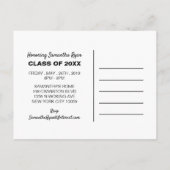 Chic Floral Pet, Graduation Party Invitation Uitnodiging Briefkaart (Achterkant)