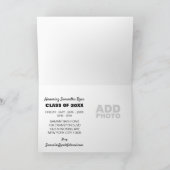 Chic Floral Pet, Photo Graduation Party Invitation (Binnen)