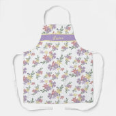 Chic Floral Purple Pattern Baking Schort (Voorkant)