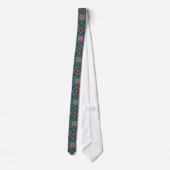 Chic Floral Rangoli op Deep Blue, Unisex Necktie Stropdas (Achterkant)