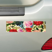   Chic Floral Roos Garden Collage Bumpersticker (Op auto)
