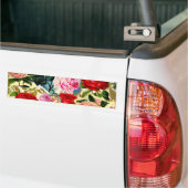   Chic Floral Roos Garden Collage Bumpersticker (Op Truck)