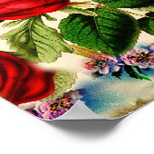 Chic Floral Roos Garden Collage Poster (Hoek)