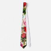   Chic Floral Roos Garden Collage Stropdas (Voorkant)