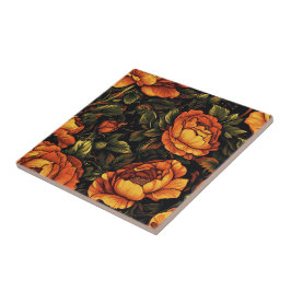 Chic Floral Roos Keramische Tegels voor rustieke k Tegeltje