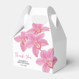 Chic Floral Roze Orchidee Verjaardag Bedankt Bedankdoosjes