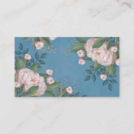 Chic Floral  Roze Roze Professional Visitekaartje (Achterkant)