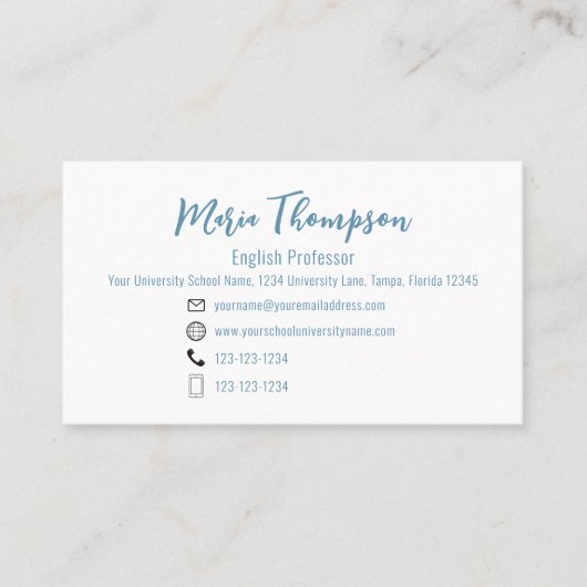 Chic Floral  Roze Roze Professional Visitekaartje (Voorkant)