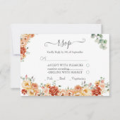 Chic Floral RSVP Huwelijksreactie Kaart (Voorkant)