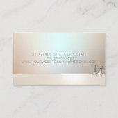 Chic Floral Sewing Machine Business Card Visitekaartje (Achterkant)