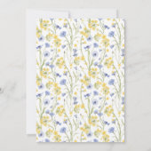 Chic Floral Spring Calligrafie Vrijgezellenfeest Kaart (Achterkant)