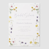 Chic Floral Spring Calligrafie Vrijgezellenfeest Vellum Uitnodigingen (Voorkant)