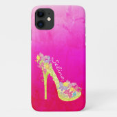 Chic Floral Stilettos High Hiel Pump Personated Case-Mate iPhone Case (Achterkant)