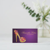 Chic Floral Stilettos toont pompen op hoog niveau Visitekaartje (Staand voorkant)