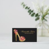 Chic Floral Stilettos toont pompen op hoog niveau Visitekaartje (Staand voorkant)
