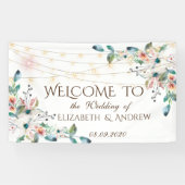 Chic Floral String Lights Spandoek (Horizontaal)