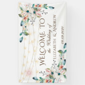 Chic Floral String Lights Spandoek (Verticaal)