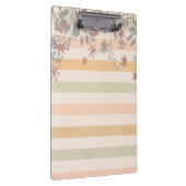 Chic Floral Stripes met monogram Naam toevoegen Klembord (Rechts)