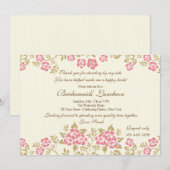 Chic Floral Uitnodiging (Voorkant / Achterkant)