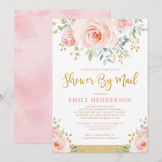 Chic Floral Vrijgezellenfeest per post Quarantine  Kaart (Voorkant / Achterkant)