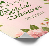 Chic Floral Vrijgezellenfeest Welkomstbord Poster (Hoek)