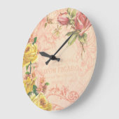 Chic Floral Wall Clock Grote Klok (Hoek)