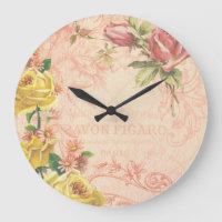 Chic Floral Wall Clock