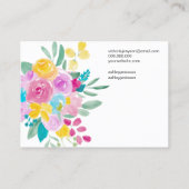 Chic Floral waterverf haarclip barrette display Visitekaartje (Achterkant)