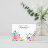 Chic Floral waterverf haarclip barrette display Visitekaartje (Staand voorkant)