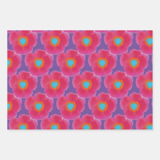  Chic Floral Waterverf Inpakpapier Vel (Voorkant 3)