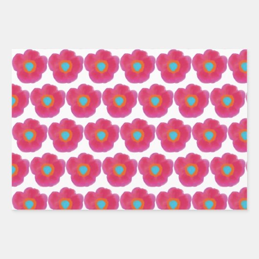  Chic Floral Waterverf Inpakpapier Vel (Voorkant)