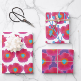  Chic Floral Waterverf Inpakpapier Vel