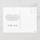 Chic Floral Waterverf Poinsettia Foto Kerst Feestdagenkaart (Achterkant)