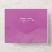  Chic Floral Wedding All In One Uitnodiging (Achterkant)