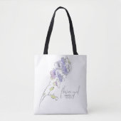 Chic Floral Wedding Bloemenmeisje Blackberry ID695 Tote Bag (Voorkant)