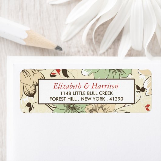  Chic Floral Wedding Etiket (Insitu)